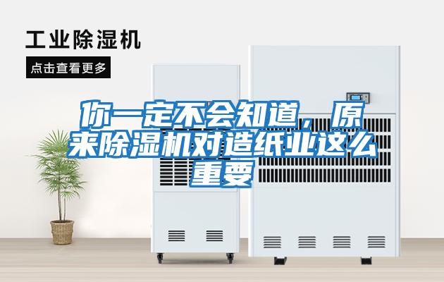 你一定不會(huì)知道，原來(lái)除濕機(jī)對(duì)造紙業(yè)這么重要
