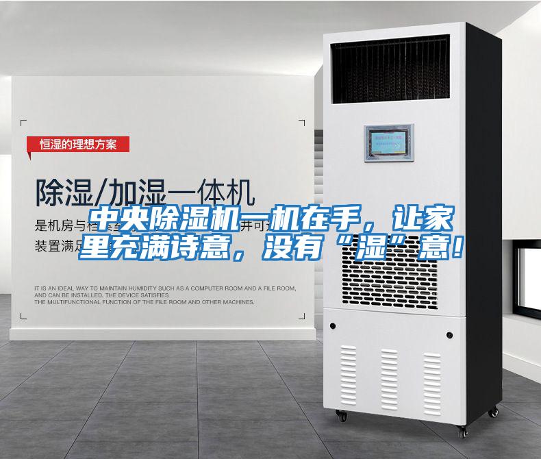 中央除濕機一機在手，讓家里充滿詩意，沒有“濕”意！