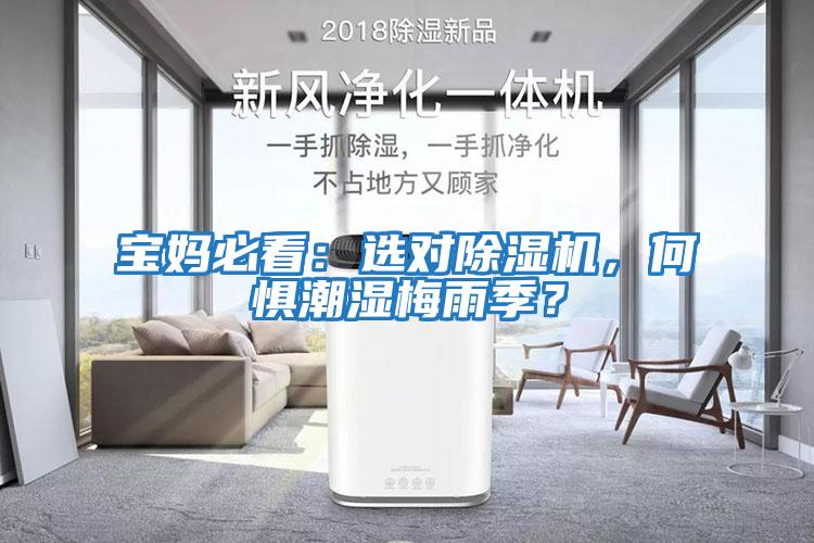 寶媽必看：選對除濕機，何懼潮濕梅雨季？