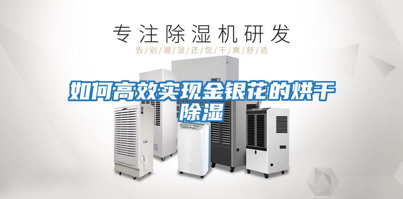 如何高效實現金銀花的烘干除濕