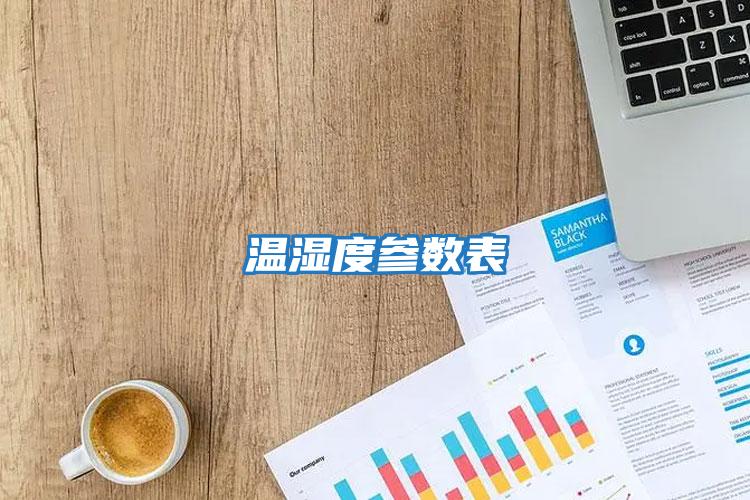 溫濕度參數表