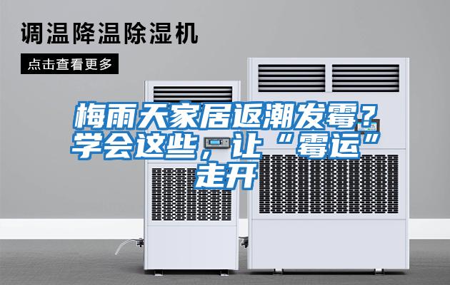 梅雨天家居返潮發(fā)霉？學(xué)會這些，讓“霉運”走開