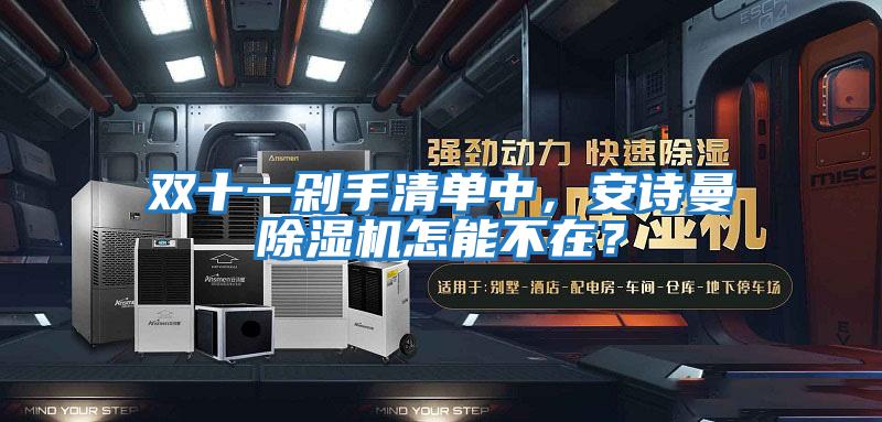 雙十一剁手清單中，安詩曼除濕機怎能不在？