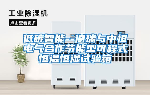 低碳智能--德瑞與中恒電氣合作節能型可程式恒溫恒濕試驗箱