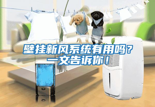 壁掛新風系統(tǒng)有用嗎？一文告訴你！