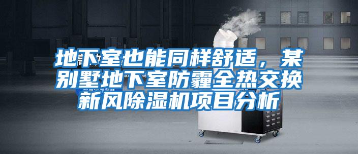 地下室也能同樣舒適，某別墅地下室防霾全熱交換新風除濕機項目分析