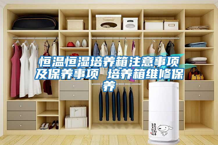 恒溫恒濕培養箱注意事項及保養事項 培養箱維修保養