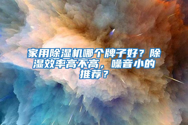 家用除濕機哪個牌子好？除濕效率高不高，噪音小的推薦？