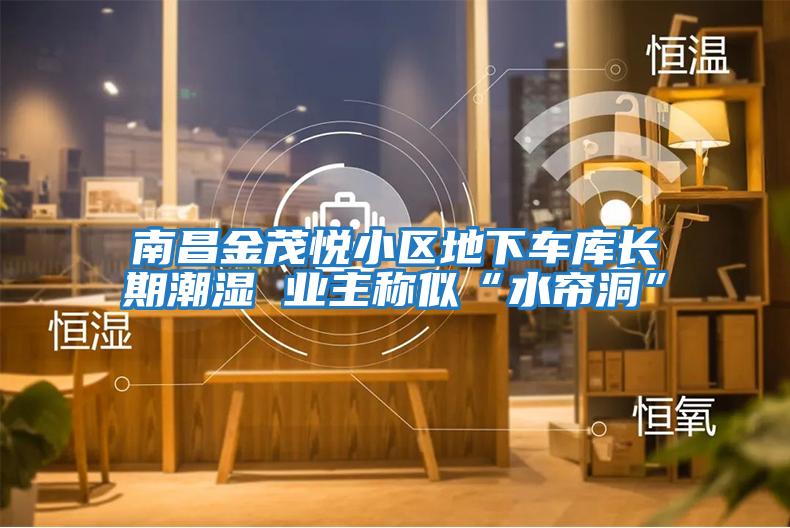 南昌金茂悅小區地下車庫長期潮濕 業主稱似“水簾洞”