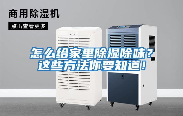 怎么給家里除濕除味？這些方法你要知道！