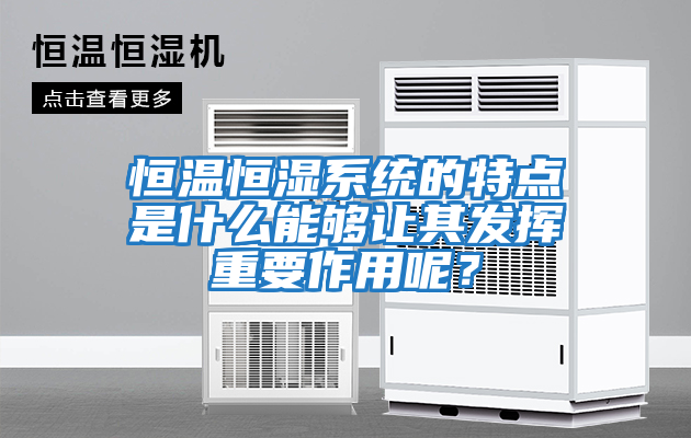 恒溫恒濕系統的特點是什么能夠讓其發揮重要作用呢？