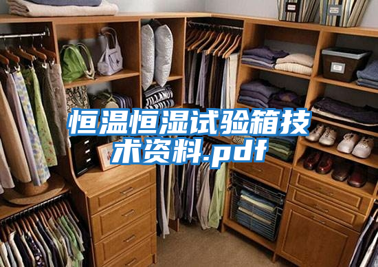 恒溫恒濕試驗箱技術資料.pdf