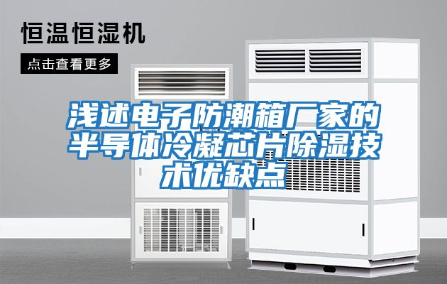 淺述電子防潮箱廠家的半導體冷凝芯片除濕技術優(yōu)缺點