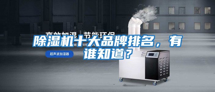 除濕機(jī)十大品牌排名，有誰知道？