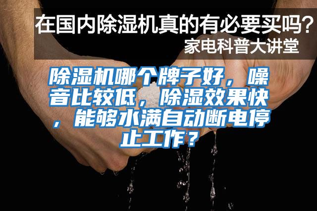 除濕機哪個牌子好，噪音比較低，除濕效果快，能夠水滿自動斷電停止工作？
