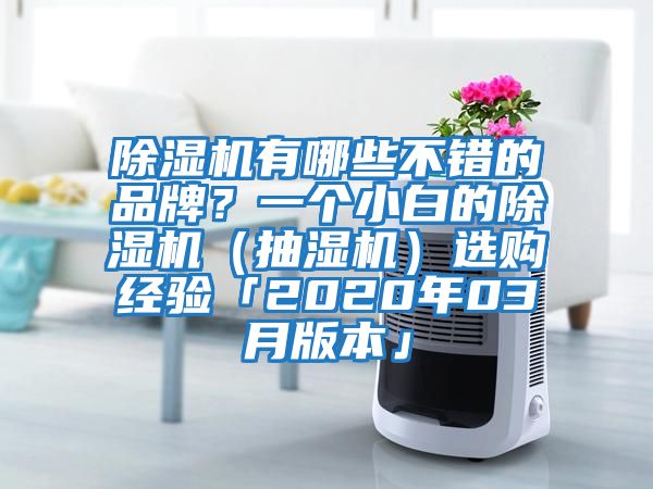 除濕機有哪些不錯的品牌？一個小白的除濕機（抽濕機）選購經驗「2020年03月版本」