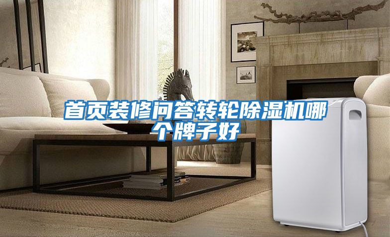 首頁裝修問答轉輪除濕機哪個牌子好