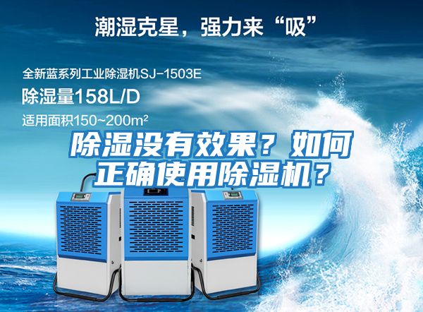 除濕沒有效果？如何正確使用除濕機？